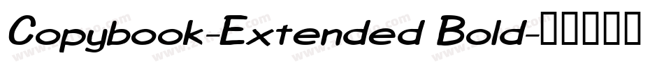 Copybook-Extended Bold字体转换